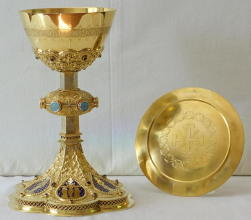 Solid silver gilt antique Dutch Gothic Chalice